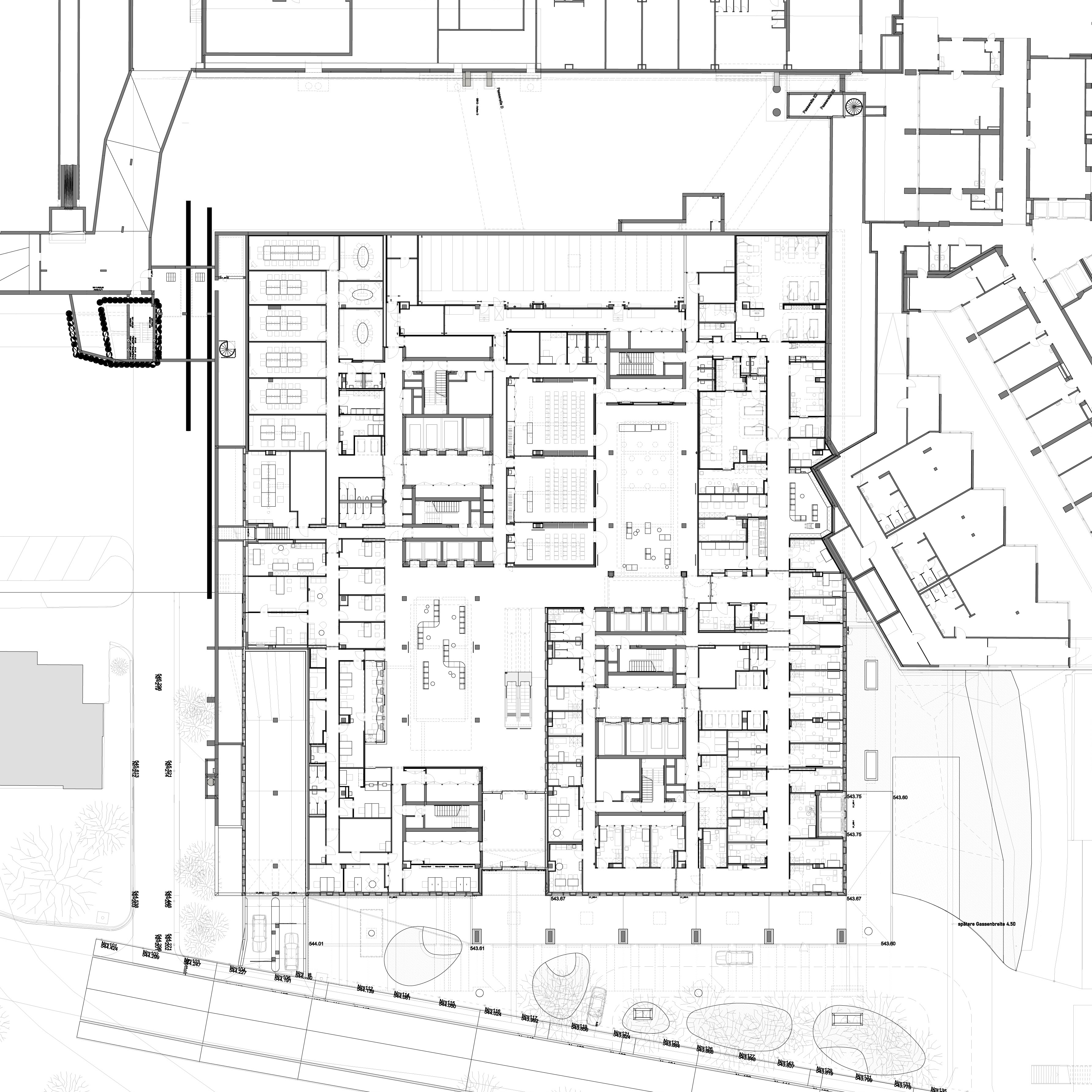 Lageplan mit Grundriss Eingangsgeschoss U1